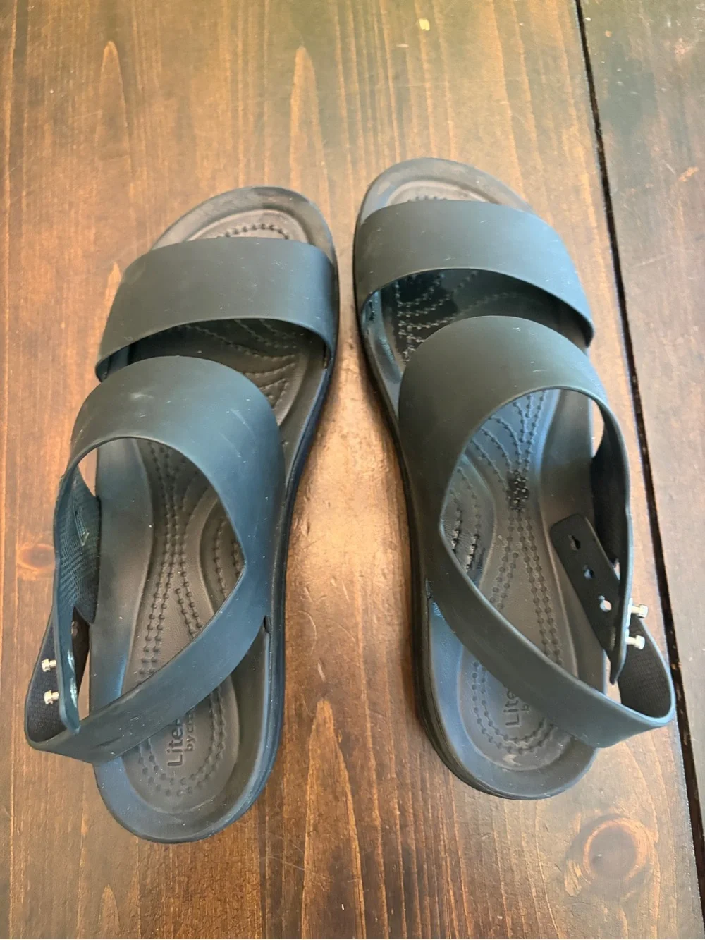 Crocs Black Platform Sandals